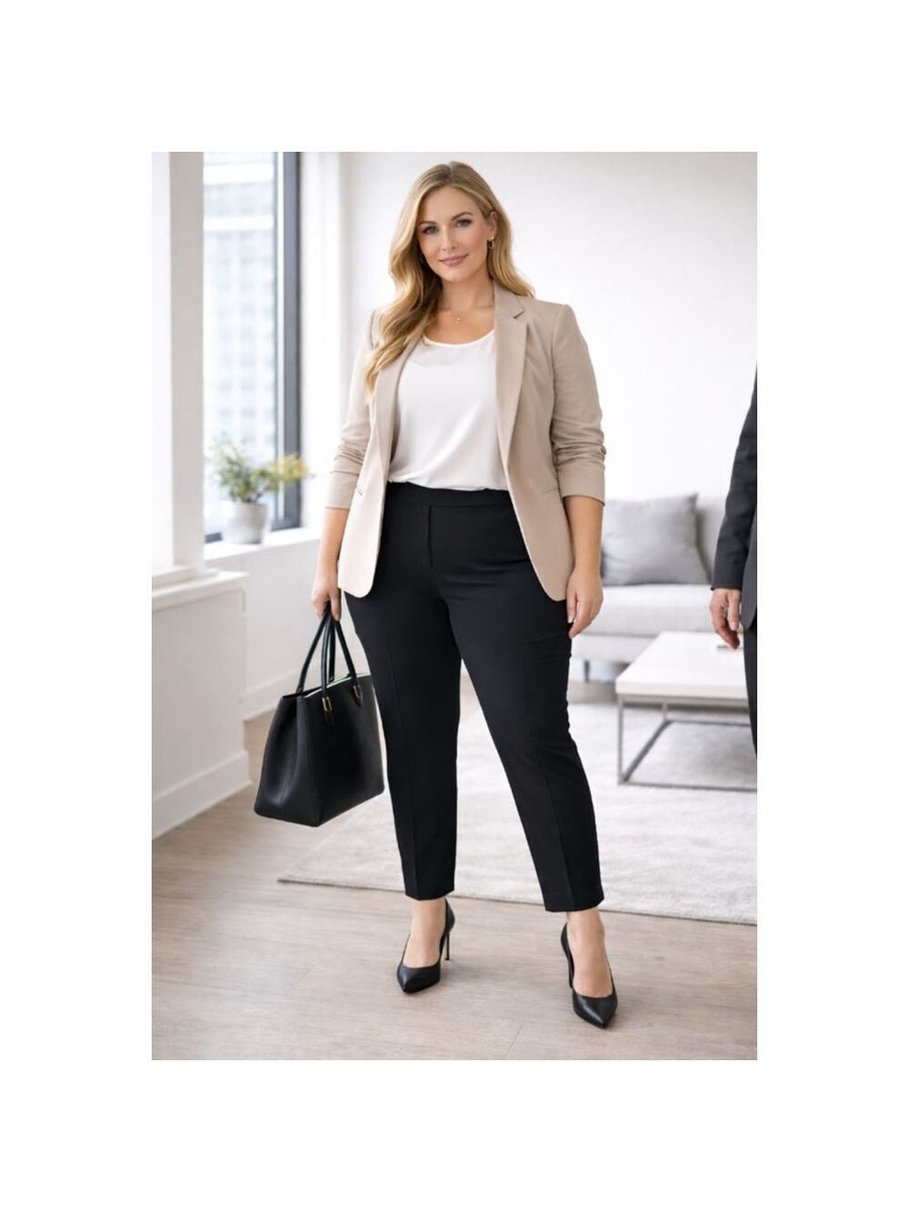Nordstrom Rack Women’s Black Stretch Pants Size Large Rayon Blend New